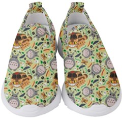 My Neighbor Totoro Pattern Kids  Slip On Sneakers by Jancukart