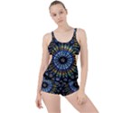 Mandala Floral Wallpaper Rose Window Strasbourg Cathedral France Boyleg Tankini Set  View1