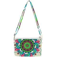 Artistic Pattern Mandala Double Gusset Crossbody Bag