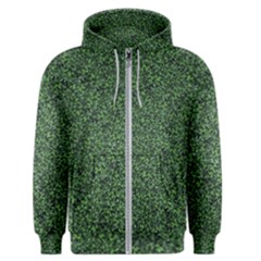 Leafy Elegance Botanical Pattern Men s Zipper Hoodie by dflcprintsclothing