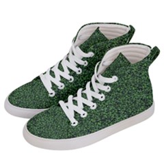 Leafy Elegance Botanical Pattern Women s Hi-top Skate Sneakers by dflcprintsclothing