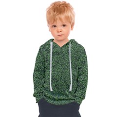 Leafy Elegance Botanical Pattern Kids  Overhead Hoodie by dflcprintsclothing