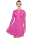 Brilliant Rose Pink	 - 	Long Sleeve Panel Dress View1