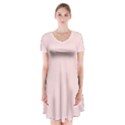 Pale Pink	 - 	Short Sleeve V-neck Flare Dress View1