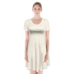 Old Lace	 - 	short Sleeve V-neck Flare Dress