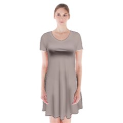 Sphinx	 - 	short Sleeve V-neck Flare Dress