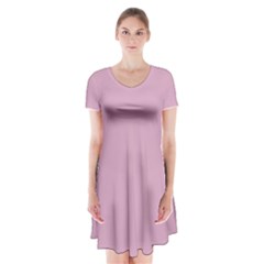 Pixie	 - 	short Sleeve V-neck Flare Dress