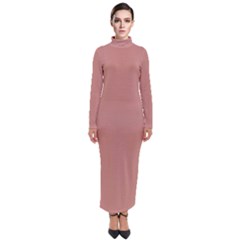 Rose Dawn Brown	 - 	turtleneck Maxi Dress by ColorfulDresses
