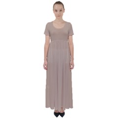 Mellow Buff	 - 	high Waist Short Sleeve Maxi Dress by ColorfulDresses