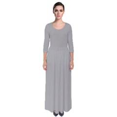 Chalice Silver Grey	 - 	quarter Sleeve Maxi Dress by ColorfulDresses
