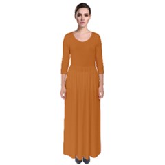 Alloy Orange	 - 	quarter Sleeve Maxi Dress by ColorfulDresses