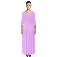 Blossom Pink	 - 	quarter Sleeve Maxi Dress by ColorfulDresses