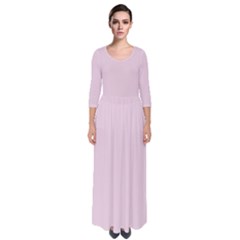 Cherry Blossom Pink	 - 	quarter Sleeve Maxi Dress