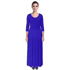 Trypan Blue	 - 	quarter Sleeve Maxi Dress