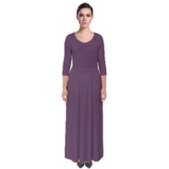 Dark Byzantium	 - 	quarter Sleeve Maxi Dress by ColorfulDresses