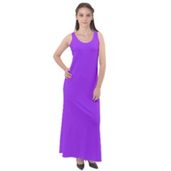 Daffodil Purple	 - 	sleeveless Velour Maxi Dress by ColorfulDresses