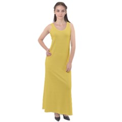 Roya Yellow	 - 	sleeveless Velour Maxi Dress by ColorfulDresses