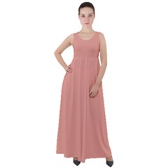 Blooming Dahlia Red	 - 	empire Waist Velour Maxi Dress by ColorfulDresses