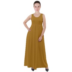 Dark Goldenrod	 - 	empire Waist Velour Maxi Dress