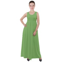 Dollar Bill Green	 - 	empire Waist Velour Maxi Dress by ColorfulDresses