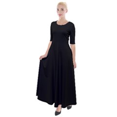 Night Black	 - 	half Sleeves Maxi Dress