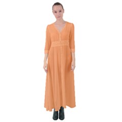 Cantaloupe Orange	 - 	Button Up Maxi Dress