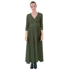 Kombu Green	 - 	button Up Maxi Dress