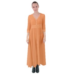 Musk Melon Orange	 - 	button Up Maxi Dress