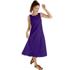 Persian Indigo Purple	 - 	summer Maxi Dress by ColorfulDresses