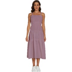 English Lavender Purple	 - 	sleeveless Shoulder Straps Boho Dress by ColorfulDresses