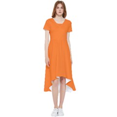Pumpkin Orange	 - 	high Low Boho Dress by ColorfulDresses