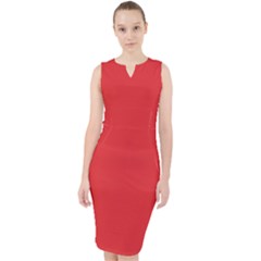 Geranium Lake Red	 - 	midi Bodycon Dress