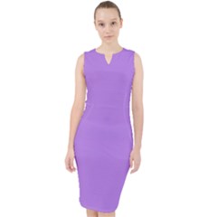 Floral Purple	 - 	midi Bodycon Dress by ColorfulDresses