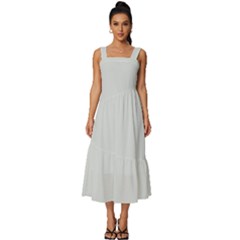 Pearl River Grey	 - 	Square Neckline Tiered Midi Dress