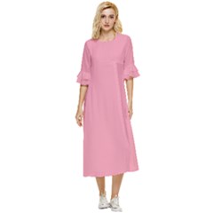 Mauvelous Pink	 - 	double Cuff Midi Dress