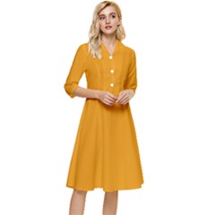 Mango Mojito Orange	 - 	Classy Knee Length Dress