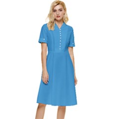 Blue Ivy	 - 	button Top Knee Length Dress by ColorfulDresses