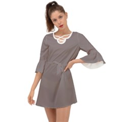 Metallic Rocket Grey	 - 	criss Cross Mini Dress