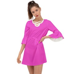 Pizzazz Pink	 - 	criss Cross Mini Dress