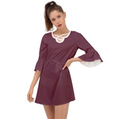 Old Mauve Purple	 - 	criss Cross Mini Dress by ColorfulDresses