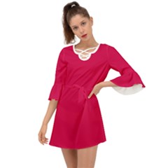 Spanish Carmine	 - 	criss Cross Mini Dress