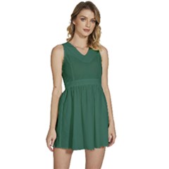 Medium Sea Green	 - 	sleeveless High Waist Mini Dress by ColorfulDresses
