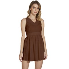 Penny Brown	 - 	sleeveless High Waist Mini Dress