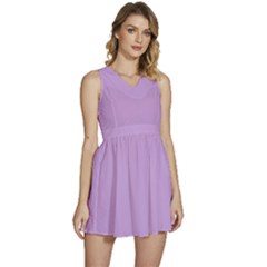 Lovely Lilac Purple	 - 	sleeveless High Waist Mini Dress