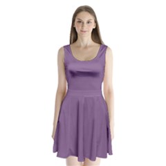 French Lilac Purple	 - 	split Back Mini Dress by ColorfulDresses