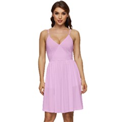 Blush Pink	 - 	v-neck Pocket Summer Dress by ColorfulDresses