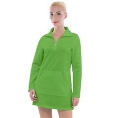 Snake Green	 - 	long Sleeve Casual Dress by ColorfulDresses