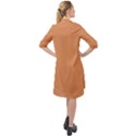 Raw Sienna Orange	 - 	Long Sleeve Mini Shirt Dress View2