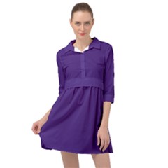 Spanish Violet Purple	 - 	mini Skater Shirt Dress by ColorfulDresses