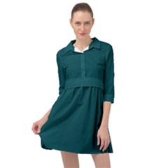 Eagle Green	 - 	mini Skater Shirt Dress by ColorfulDresses